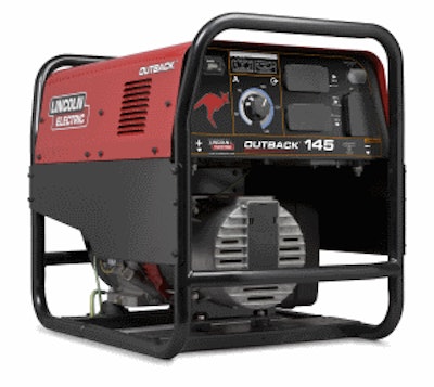 Shown here is the Lincoln Outback 145 tube-frame welder.