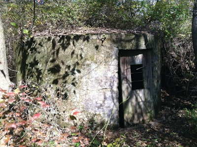 This round concrete spring house in Wisconsin's Governor Dodge State Park was built in the early 1900s.