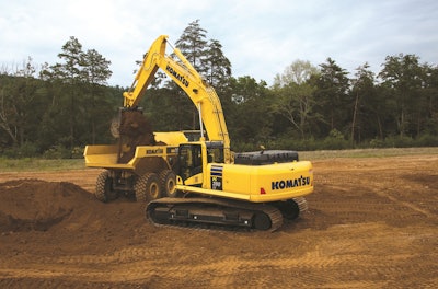 Komatsu's PC390LC-10 excavator replaces the PC380LC with 1.7% more operating weight and 6.2% more horsepower.