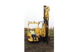 Vermeer PD10 is designed to drive posts to meet exacting standards for plumb and depth.