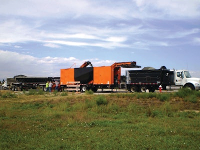 A-1 Chipseal used the new Mobile Stockpile to lay approximately one-half of a million square yards of treatment.