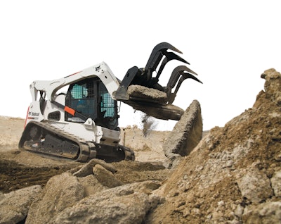 The industry has seen a trend to very large compact track loaders, such as Bobcat's T870, that can push heavier loads. With the trend comes a need for larger/heavier attachments to complement the machines.
