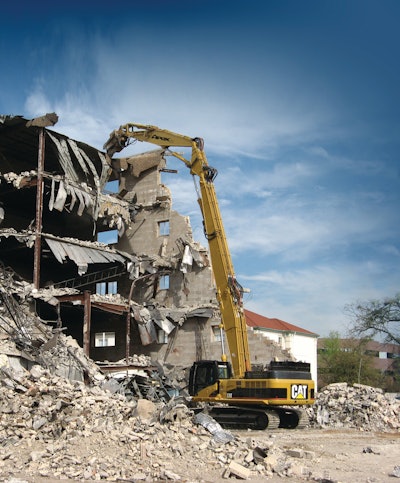 New ultra-high-demolition excavators such as the Apex 70 combine a Caterpillar carrier (upper structure, lower structure and undercarriage with Jewell UHD fronts, cab guarding and demolition control system.