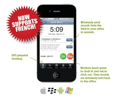 ExakTime's PocketClock/GPS now features biometrics, equipment tracking and support in French.