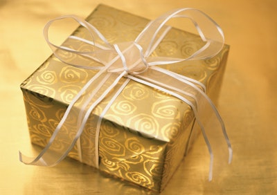 Gold Wrapped Gift 10450652