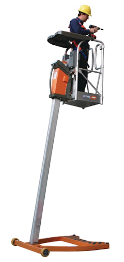 JLG's LiftPod FS60 is an alternative to ladders, scaffolding and rolling ladders for professionals who need a secure working height of 12 feet.