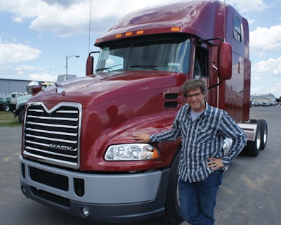 George Motz, host of Made in America, during shooting of an episode featuring Mack scheduled to air Tuesday, November 15th at 8 pm ET/PT on Travel Channel.