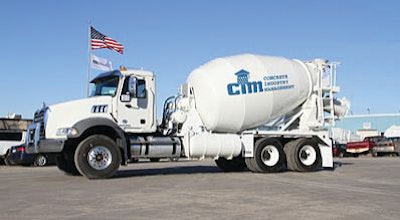 Mack and McNeilus donated this 2012 Mack GU813 set-back-front-axle mixer truck to the Construction Industry Management program fundraising auction to be held at World of Concrete.