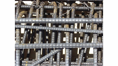 Where are the obstruction-free vertical runs of 4 x 6 in. minimum cross section to permit vibrator insertion?