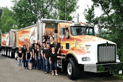The Marx family 2011 Christmas Card features the Kenworth T800 MS truck.