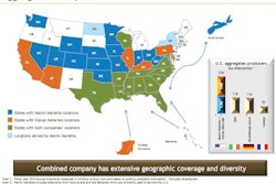 Martin Marietta characterizes the its pairing with Vulcan Materials as having remarkably few redundant facilities. And Vulcan markets in the key growth states of California, Arizona and Illinois, as well as Kentucky, Pennsylvania and Delaware, where Martin Marietta is not.
