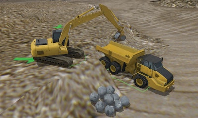 Version 2.0 now includes tasks such as trench crossing, climbing/descending benches and truck spotting from a bench.