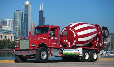 Kenworth will showcase this Kenworth W900S natural gas mixer at the World of Concrete Show in Las Vegas.
