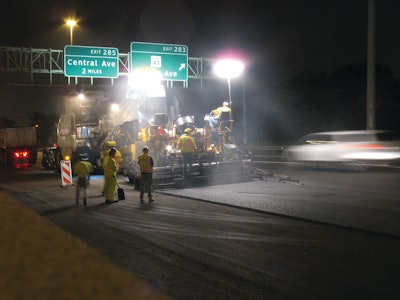 The I-55 project required the left shoulders to be rehabilitated to accept rush hour paced bus traffic. As a result, N70 Binder and N70 surface were installed only for the left shoulders.