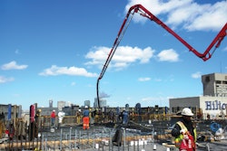 Toronto-based Amherst Group is handling the important task of pumping concrete throughout the Shangri-La Hotel and condominium tower.