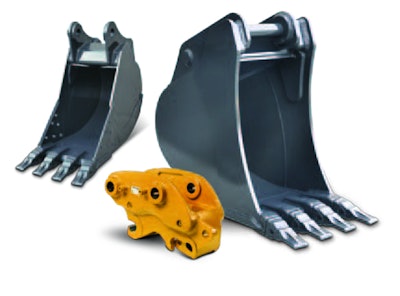 Teh Case Excavator Smart Digging System comprises coupler, buckets and SmartFit bucket teeth.