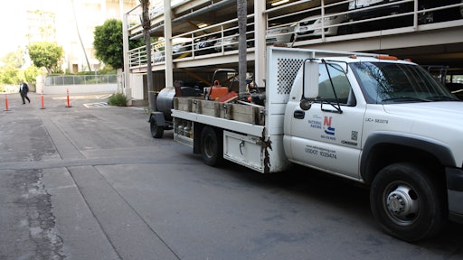The paving demonstration location before National Paving got to work.