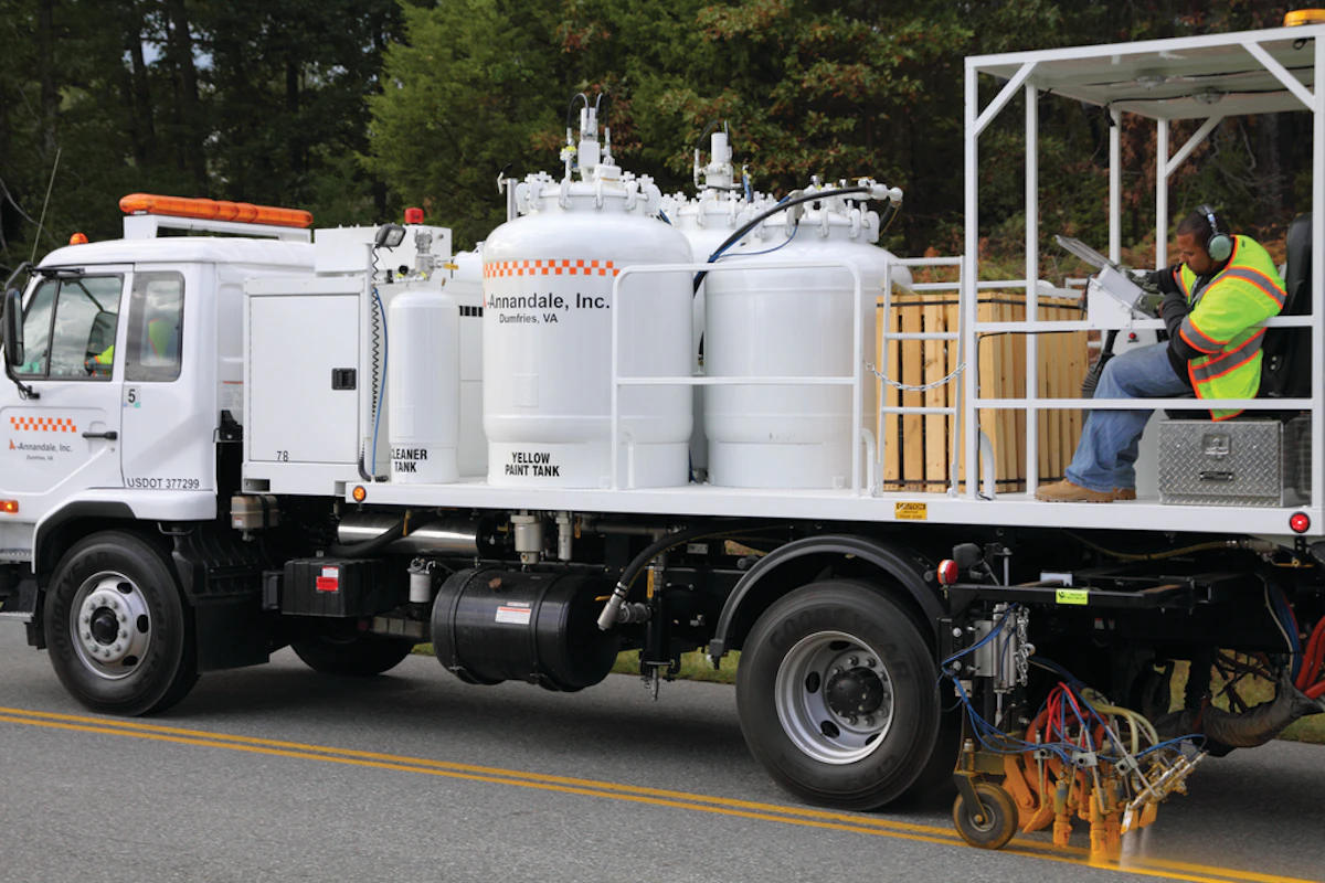 truckmounted striping equipment, pallet stripers, longline striping