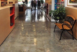 Concrete polishing contractor Sustainable Flooring Solutions of Vancouver, Wash., used a seven-step polishing sequence on the 80-year-old concrete slab at the Valley Art Association Gallery in Forest Grove, Ore. Project size: 4,000 square feet. Key products and equipment: HTC grinder, SASA Company abrasives, Lythic Solutions densifier.