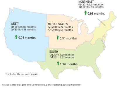 CBI Map of Regions: Fourth Quarter 2010 v. Fourth Quarter 2011