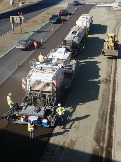 The cold foam in-place recycling method was used by FMG during the Monterey Road project for the City of San Jose.