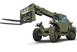 ATLAS II rough terrain forklifts deliver several performance enhancements, including reduced emissions and the addition of several multifunctional attachments.
