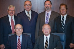 Deister Executive Management Team: Standing (left to right): Joe Schlabach, VP of Marketing and Sales; Greg Wood, VP of Manufacturing and Production; Dale Loshe, VP of Engineering; Richard Deister, VP of Customer Relations. Seated (left to right): Irwin F. Deister, Jr., Chairman; E. Mark Deister, President.