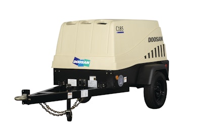 Doosan's C185 compressor features a cool-box design that keeps internal temperatures low and prolongs component life.