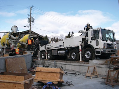 The Putzmeister 38Z-Meter's detachable boom option allows for greater flexibility on jobsites.