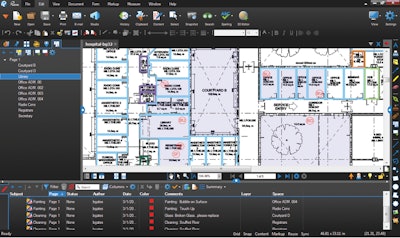 Spaces allows users to define areas or rooms on PDFs for automatic markup tracking, ideal for workflows like punch and estimates.