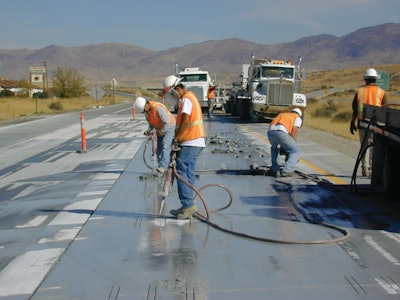 The proper DBR approach is to saw cut and jackhammer out the slots for the dowels; following dowel placement, the slots are then typically backfilled with a non-shrink concrete grout and the pavement is diamond-ground to restore smoothness.
