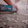 The biggest challenge with edge work on a polished floor is achieving the same depth of cut and overall look as the main part of the floor.