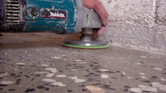 The biggest challenge with edge work on a polished floor is achieving the same depth of cut and overall look as the main part of the floor.