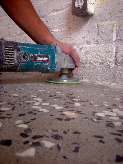 The biggest challenge with edge work on a polished floor is achieving the same depth of cut and overall look as the main part of the floor.