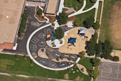 Due to limited space, trial and error was used when completing the layout at Cory Elementary School in Denver, CO.