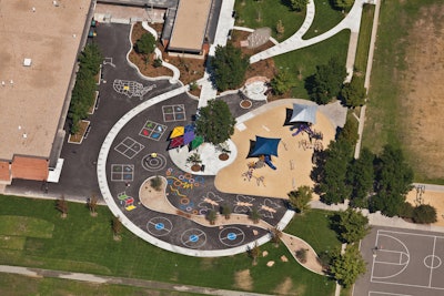 Due to limited space, trial and error was used when completing the layout at Cory Elementary School in Denver, CO.