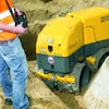 The remote control system on Wacker Neuson trench rollers is completely sealed to withstand dust and water on the jobsite.