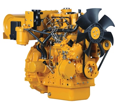 The Caterpillar C1.5 and C2.2 feature an after-treatment module will use active regeneration to periodically burn away soot that collects in a diesel particulate filter