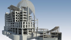 BIM was a central element to the library’s construction, allowing for scheduling and clash detection. Morley used Revit to build every column, wall and piece of concrete and detect conflicts floor by floor. Each week all subcontractors were required to submit their updated BIM files to Turner to update the master BIM file.