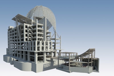 BIM was a central element to the library’s construction, allowing for scheduling and clash detection. Morley used Revit to build every column, wall and piece of concrete and detect conflicts floor by floor. Each week all subcontractors were required to submit their updated BIM files to Turner to update the master BIM file.