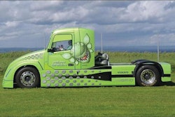 Mean Green, the 'world's fastest hybrid truck', will attempt to achieve a new speed record at Wendover Airfield in Utah.
