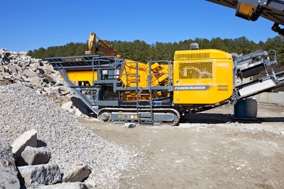 This Atlas Copco Powercrusher PC3 impact crusher was demonstrated at Melvin L. Joseph Construction in Georgetown, Delaware.