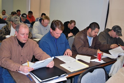 The Adhesive Anchor Installer Certification includes a hands-on exam and a written test.