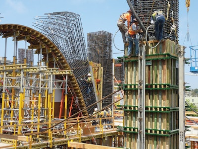 Work at heights, such as columns and the concrete gravity arch, necessitated fall protection like horizontal life lines and self-retracting life lines.
