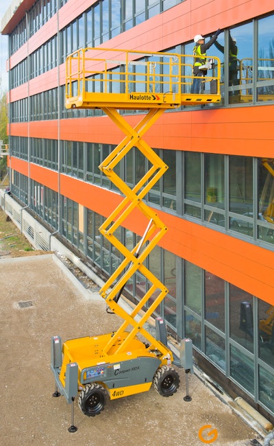 Haulotte C10 Dx C12 Dx Scissors Lift Outside Window