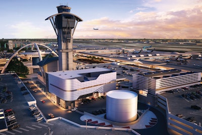 A rendering of the $438 million (development cost) design-build replacement Central Utility Plant project at Los Angeles International Airport, which is being built by Clark/McCarthy, A Joint Venture.