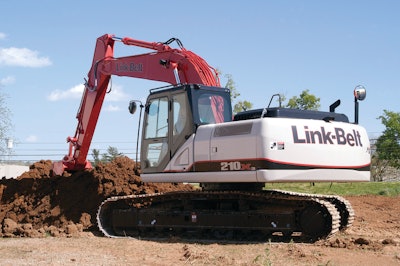 The Link-Belt 210 X3 features 10% better fuel efficiency, 7% more lift capacity, 3% faster cycle times and improved serviceability.
