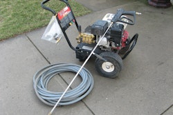 Shown here is the pressure washer Jenny rented to wash the siding of her house. The equipment performed well and was sized perfectly for her needs.