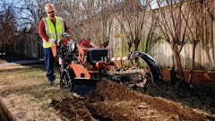 Attaching a crumber or trencher cleaner on the end of the boom can help ensure maximum trench depth is achieved.