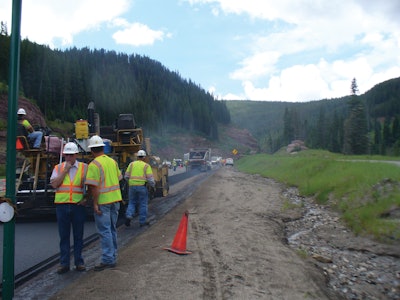 Approximately 32,965 tons of asphalt was used to complete the project, and Lafarge used a SX75 58-28 virgin mix.